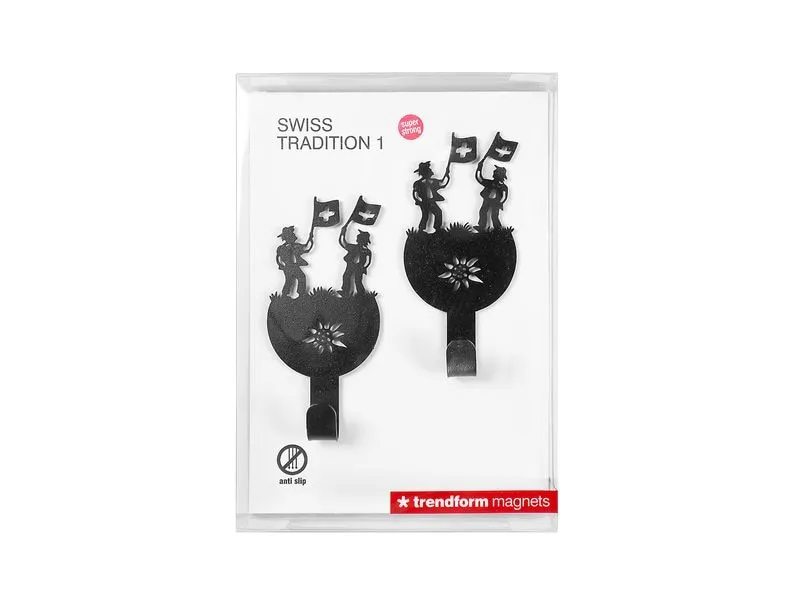 Trendform Magnethaken SWISS TRADITION 1 2er Set anti-slip