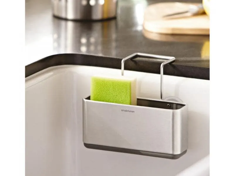 Simplehuman Spültroganhänger Caddy Edelstahl Silber