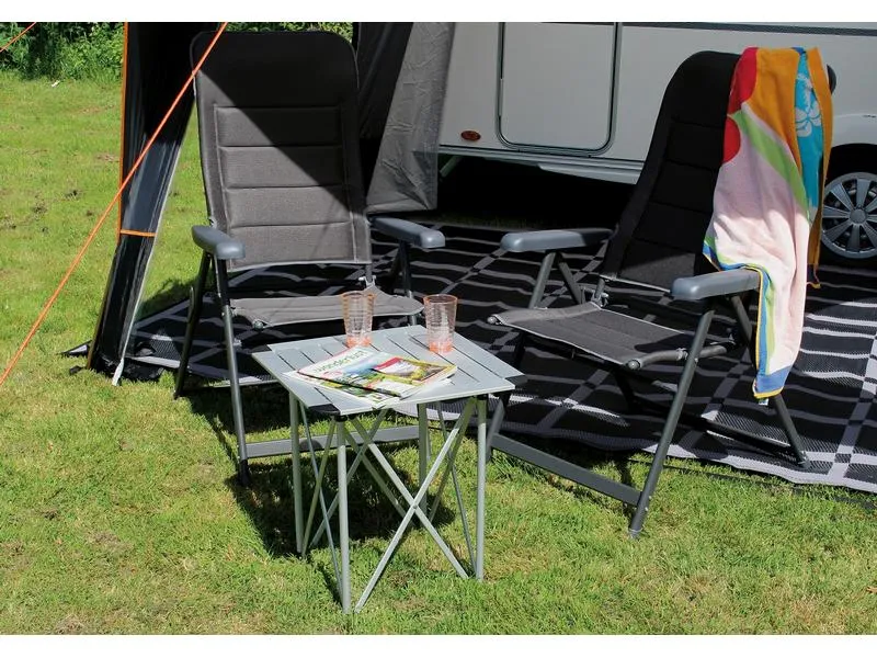 Eurotrail Campingtisch Burzet mit rollbarer Tischplatte 52 x 52 cm