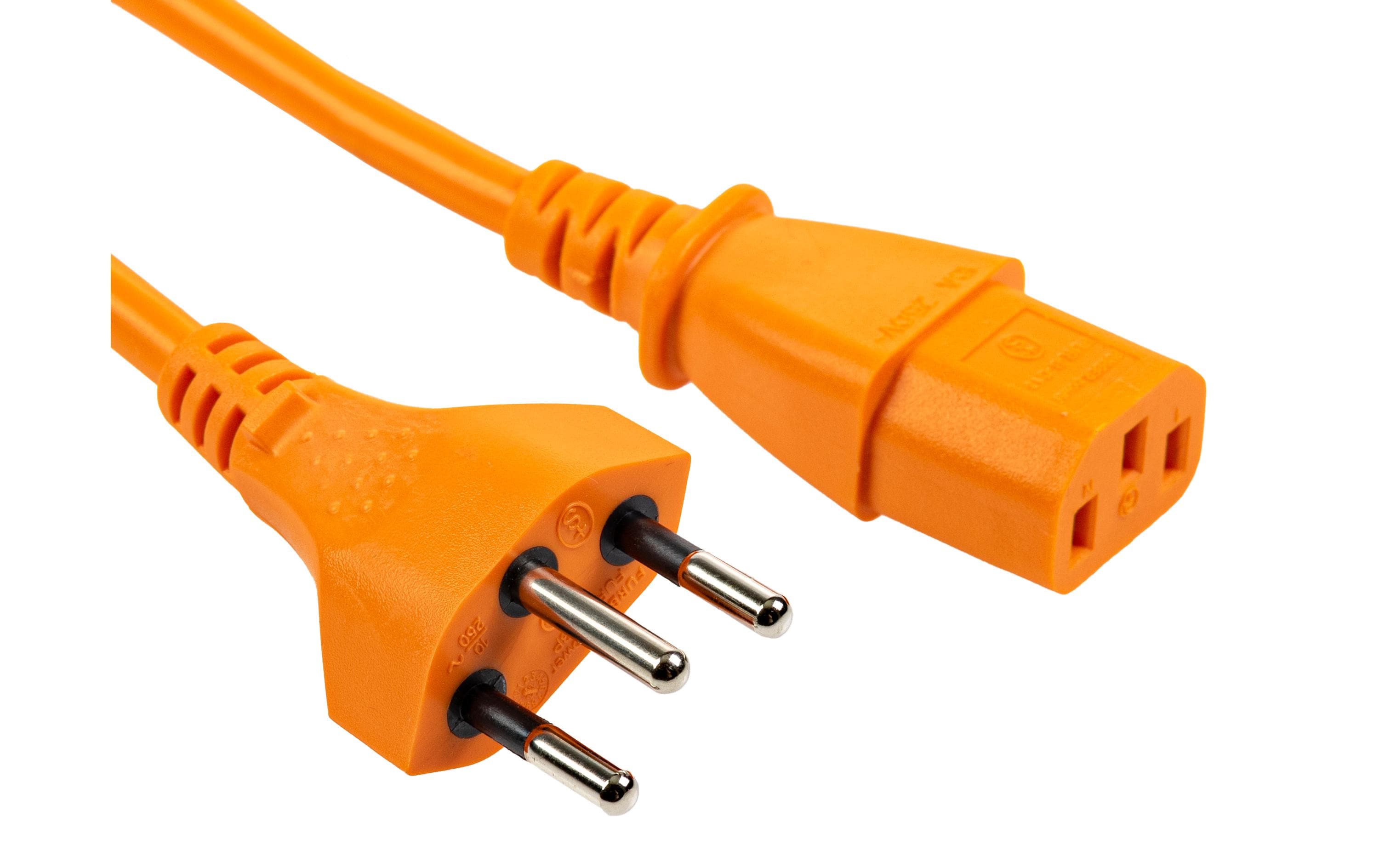 FURBER.power Netzkabel C13-T12 1.0 m, Orange