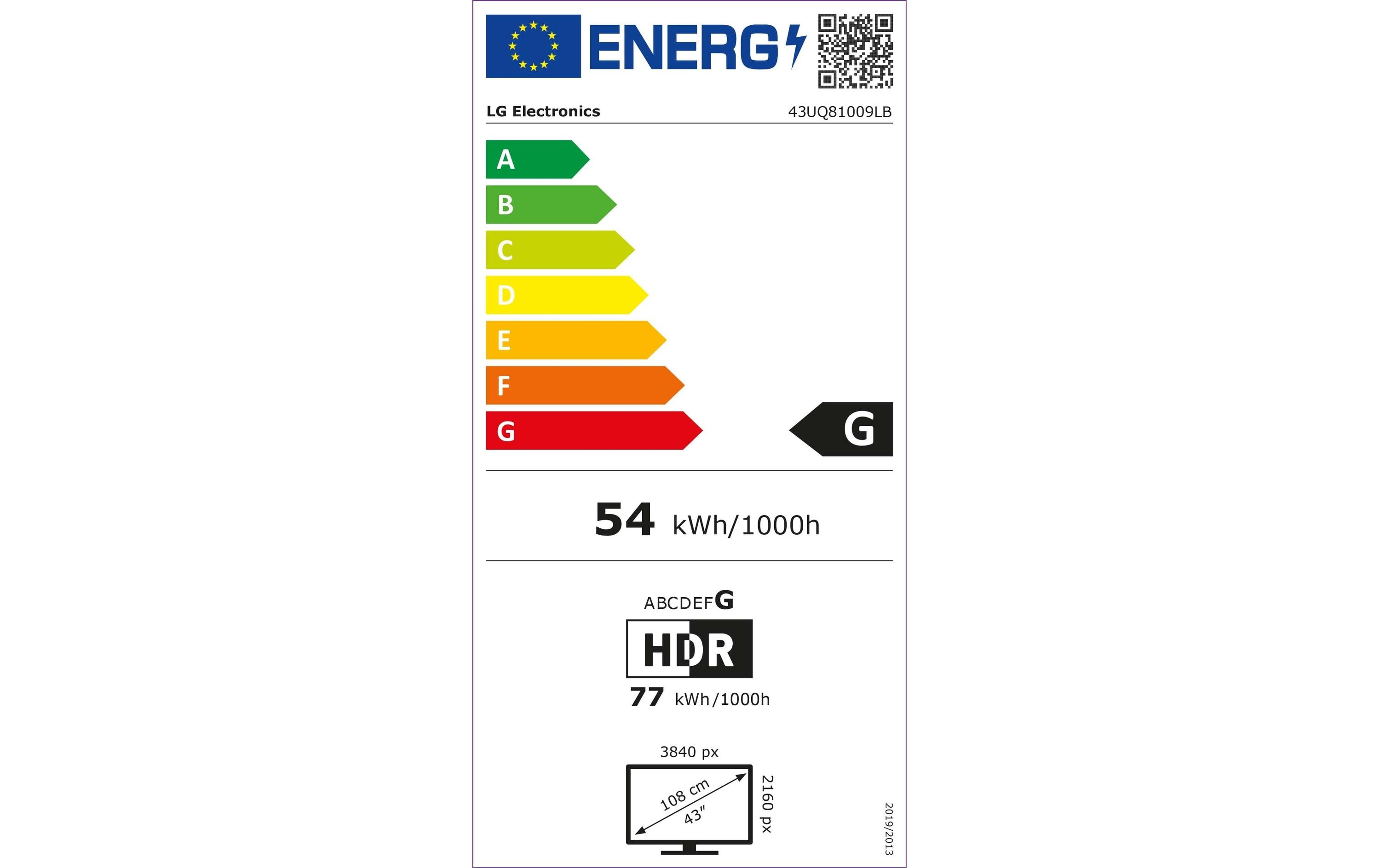 LG TV 43UQ81009 43, 3840 x 2160 (Ultra HD 4K), LED-LCD