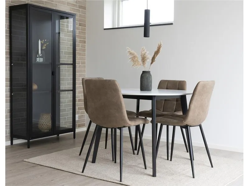 House Nordic Stuhl Middelfart 2 Stück, 86 x 55 cm, Hellbraun/Schwarz