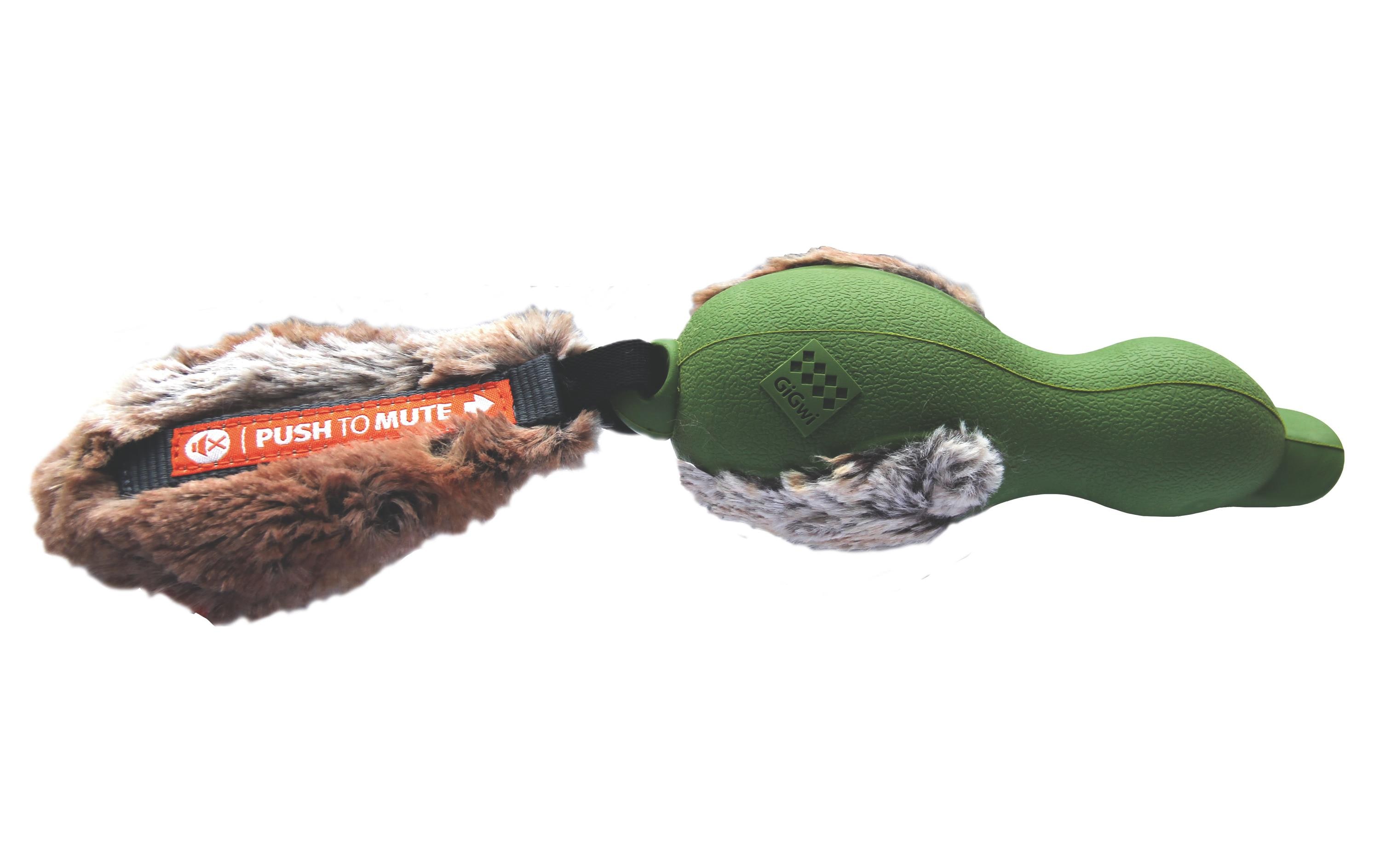 GiGwi Hunde-Spielzeug Push to mute, Ente, Grün GiGwi Hunde-Spielzeug Push to mute, Ente, Grün