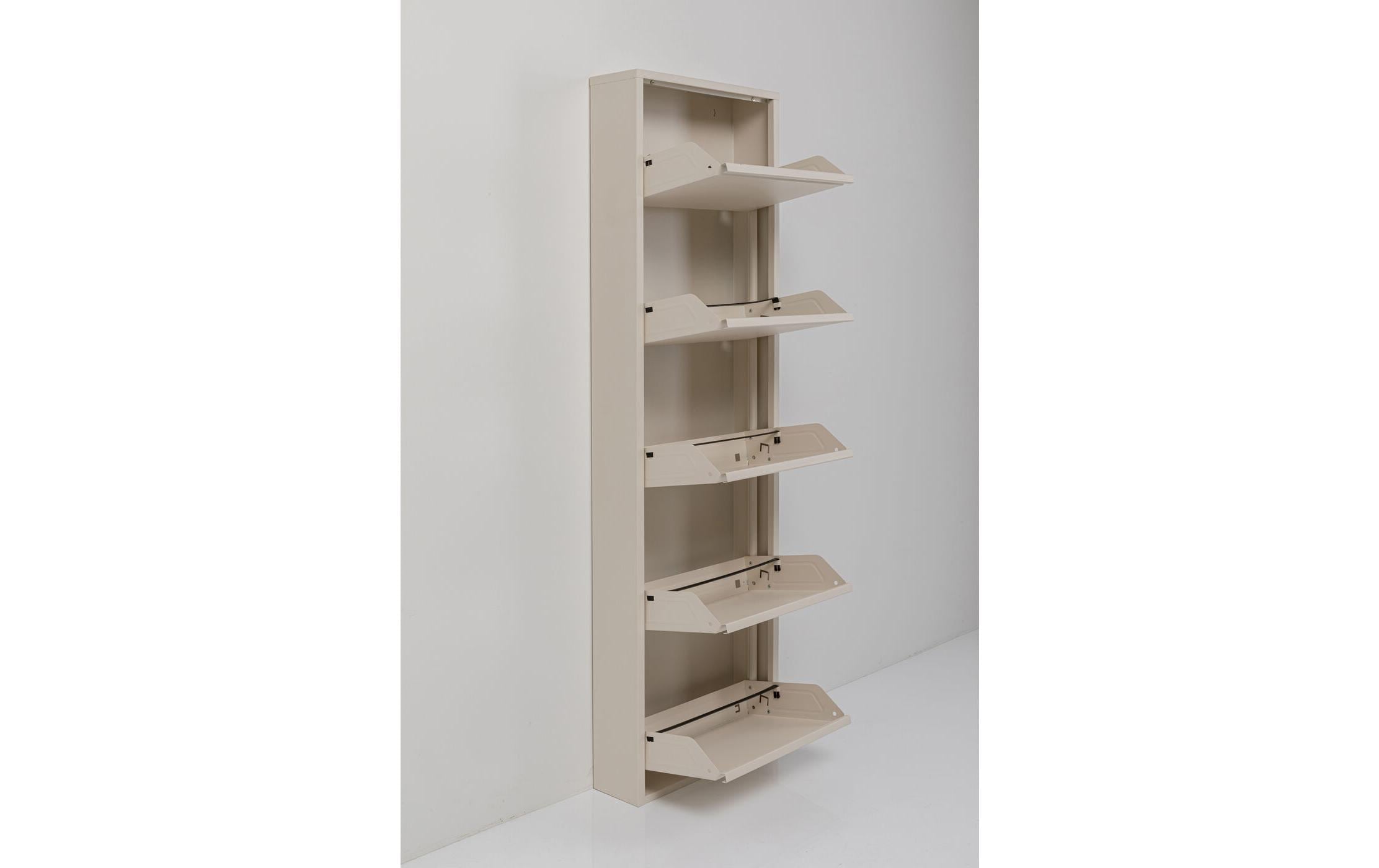 Kare Schuhschrank Caruso 5-er, 50 x 170 cm, Beige
