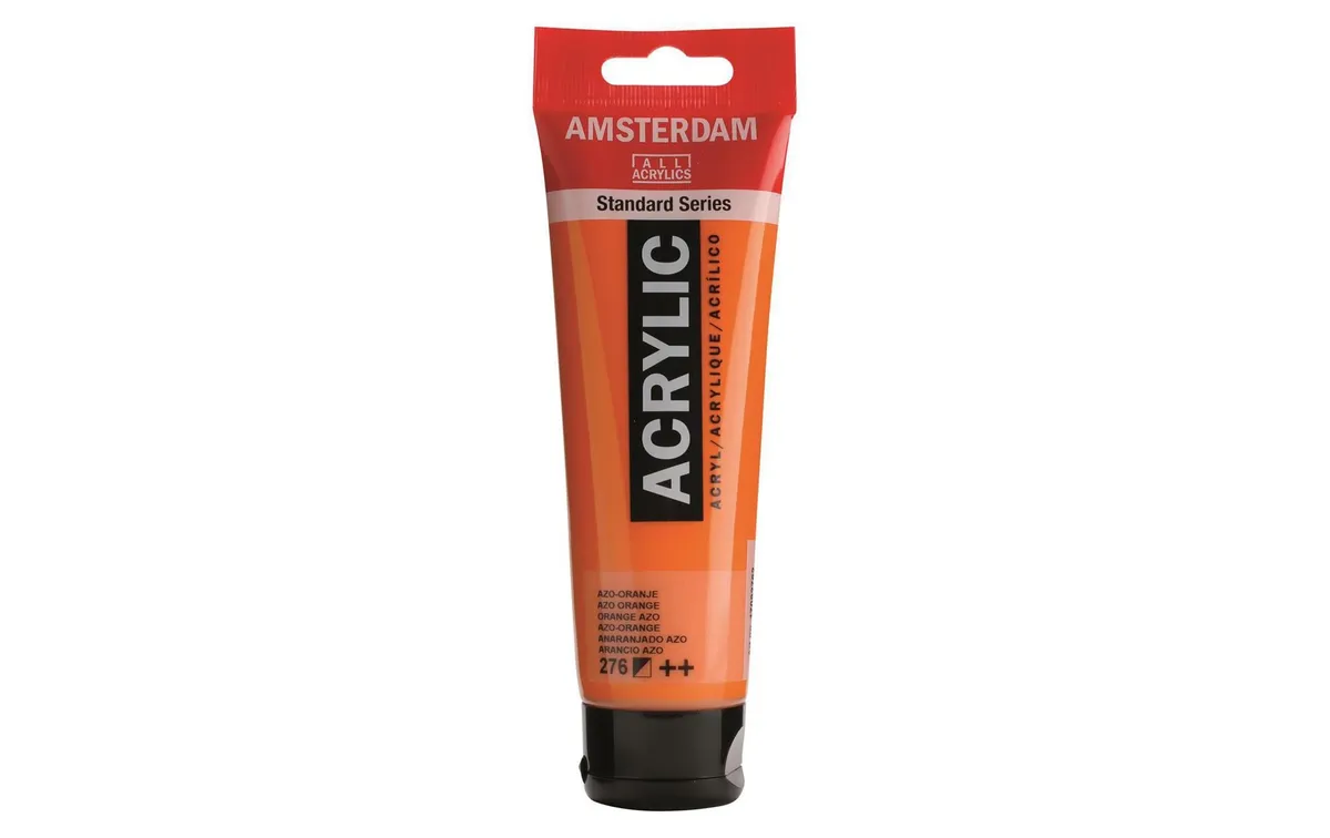 Amsterdam Acrylfarbe Standard 276 Azoorange halbdeckend, 120 ml Amsterdam Acrylfarbe Standard 276 Azoorange halbdeckend, 120 ml