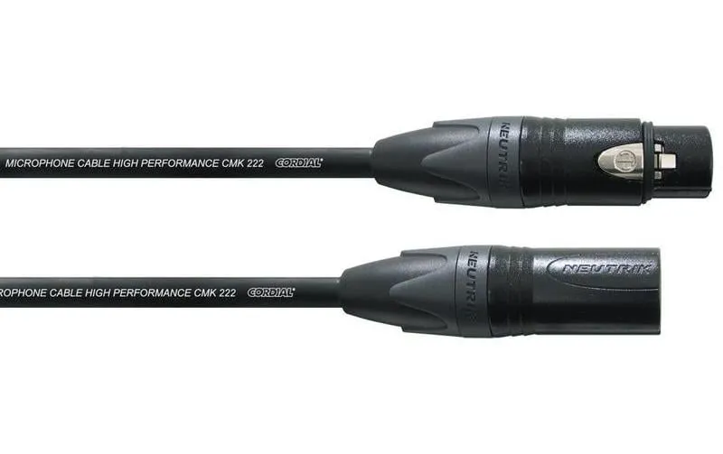 Cordial XLR-Kabel XLRm-XLRf 1 m, Schwarz Cordial XLR-Kabel XLRm-XLRf 1 m, Schwarz