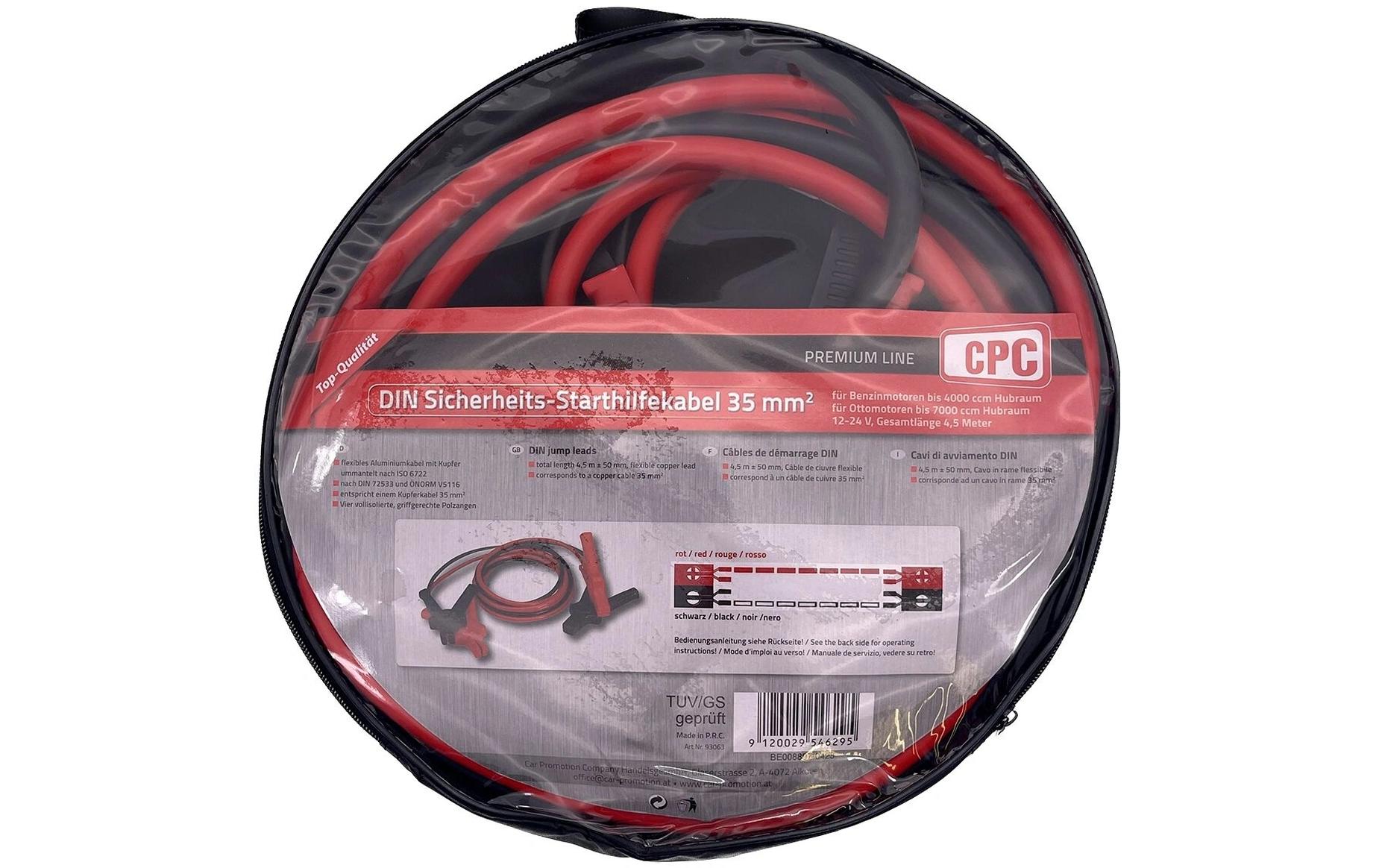 CPC Starthilfekabel 480 A, 35 mm², 4.5 m CPC Starthilfekabel 480 A, 35 mm², 4.5 m