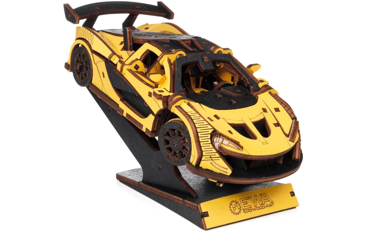 Eco-Wood-Art Bausatz Rennwagen Gelb