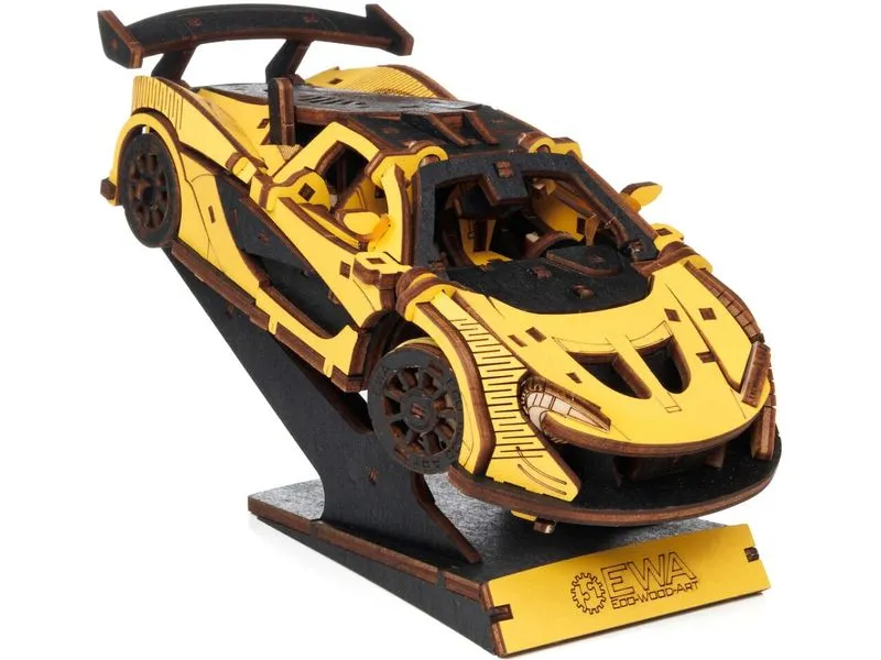 Eco-Wood-Art Bausatz Rennwagen Gelb