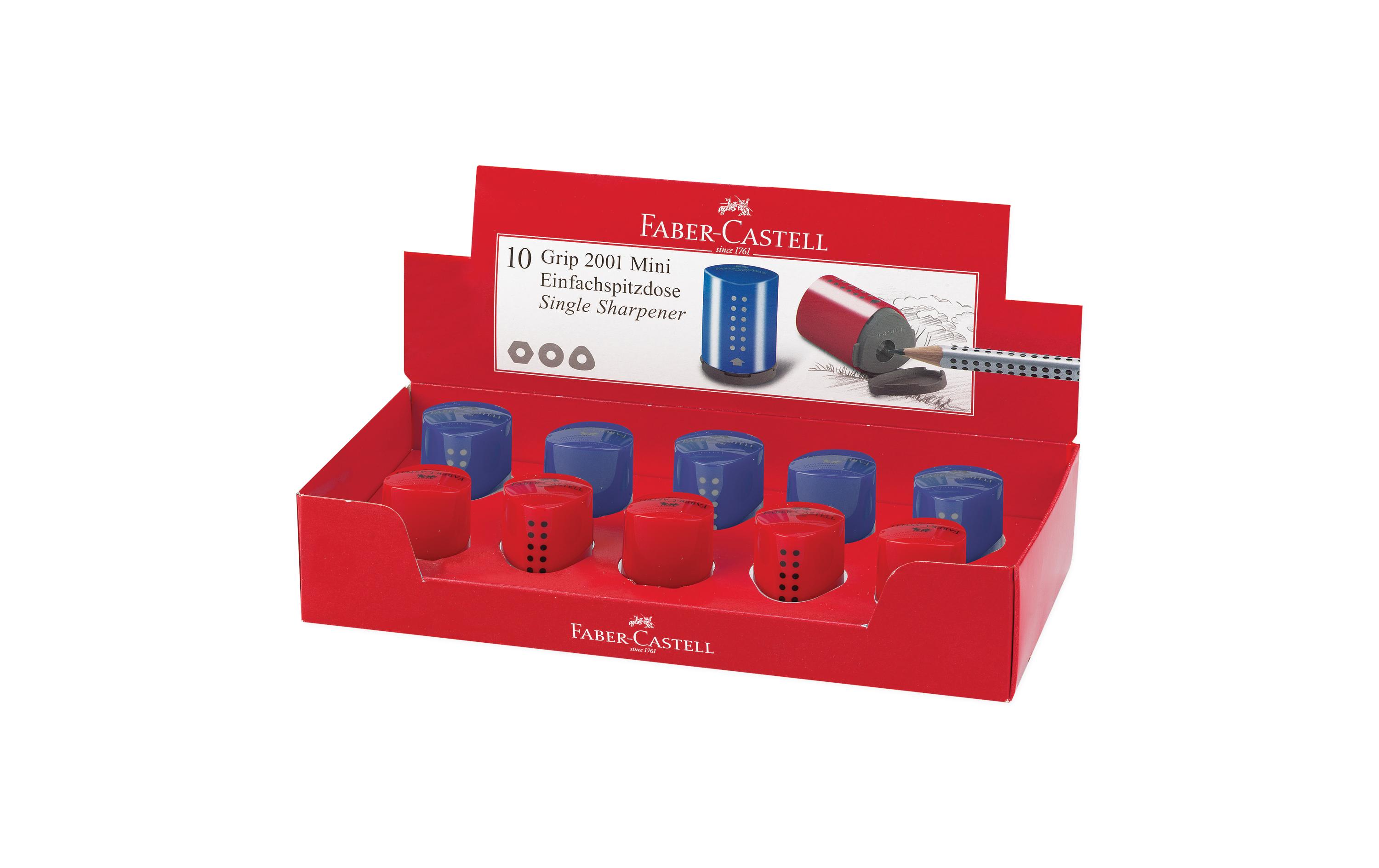 Faber-Castell Spitzer Grip 2001 Mini 10 Stück, Blau und Rot Faber-Castell Spitzer Grip 2001 Mini 10 Stück, Blau und Rot