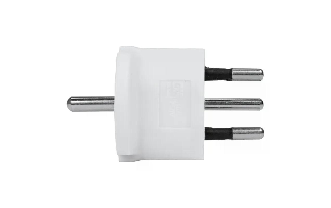STEFFEN Fixadapter Deutschland CEE7/7 auf Schweiz T12 3-polig, Weiss