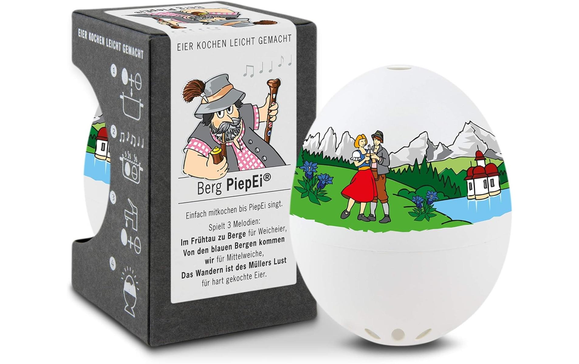 PiepEi Küchentimer Singende Eieruhr Berg, Weiss / Grün