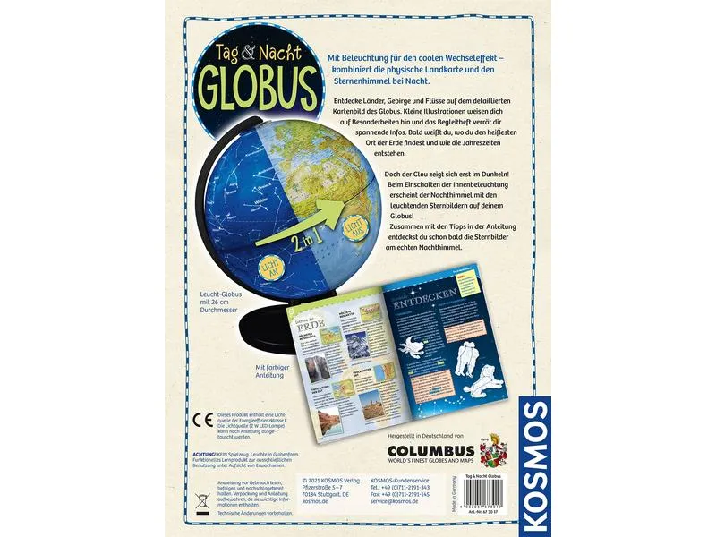 Kosmos Globus Tag & Nacht