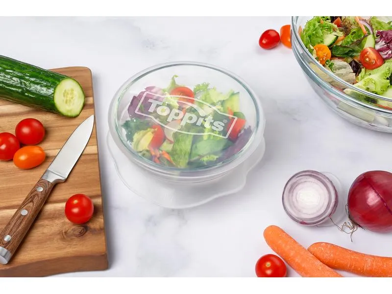 Toppits Frischhalte Abdeckhaube Stretch Tops 4 Stück, Transparent