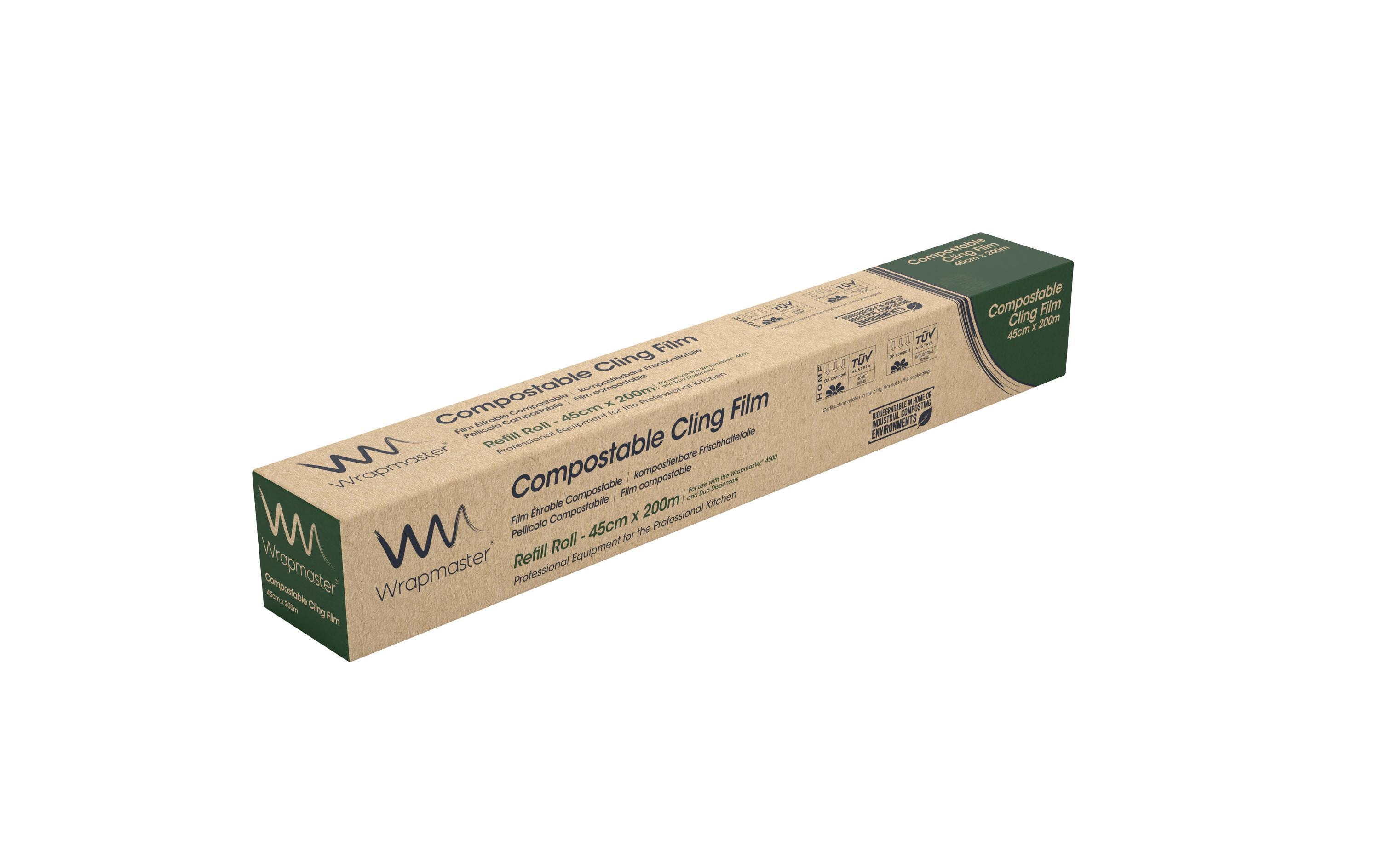 Toppits Frischhaltefolie Wrapmaster kompostierbar 45 cm x 200 m