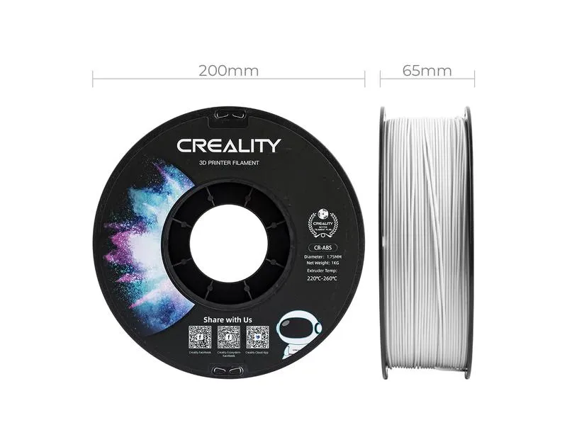Creality Filament ABS, Weiss, 1.75 mm, 1 kg