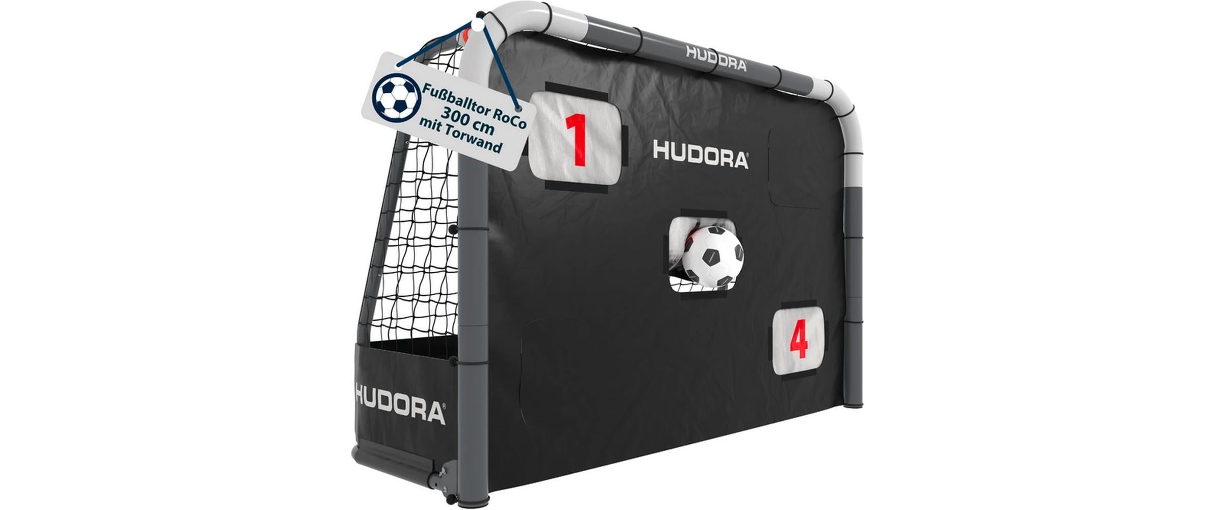 Hudora Fussballtor Roco 300 mit Torwand
