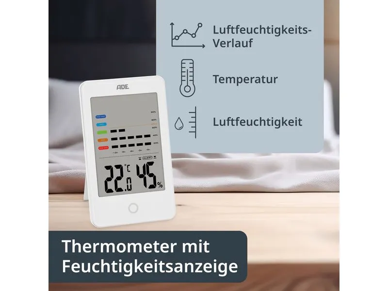 ADE Thermo-/Hygrometer digital Weiss ADE Thermo-/Hygrometer digital Weiss