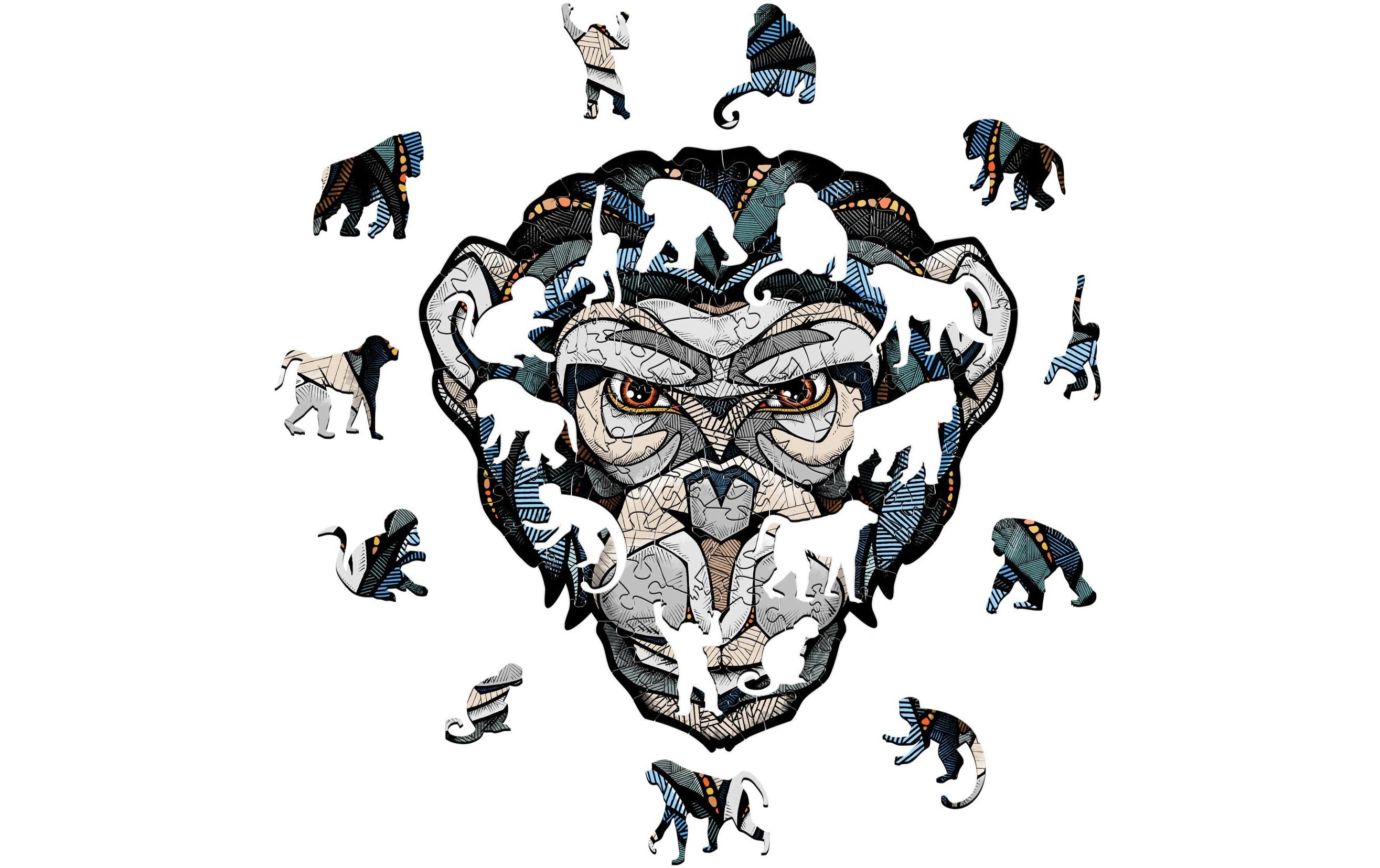 Eco Wood Art Holz-Puzzle Schimpanse 170 Teile