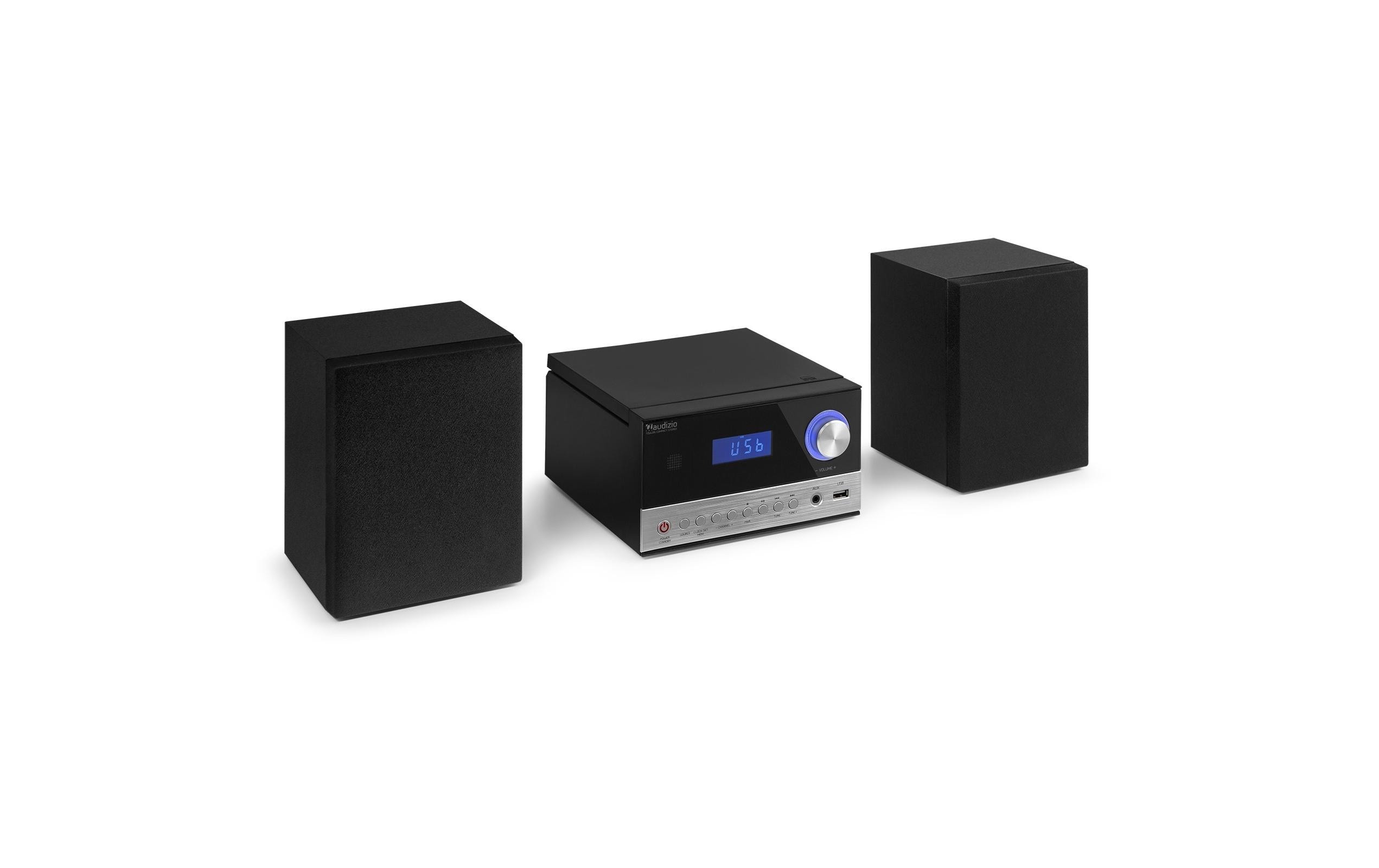 Audizio Micro-HiFi Anlage Toulon Schwarz/Silber