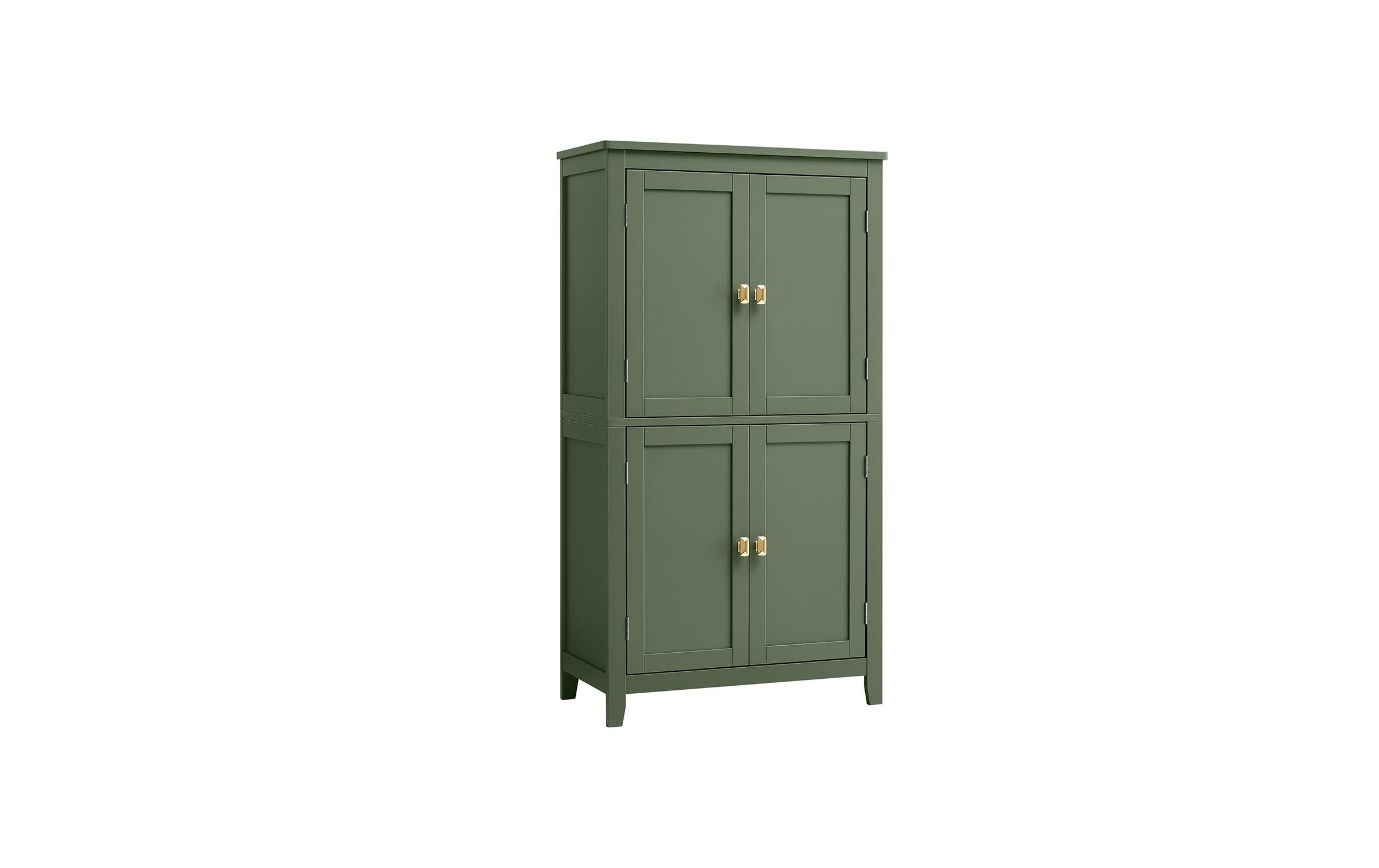 VASAGLE Kommode Bathroom Cabinet, 60 x 110 cm, Waldgrün