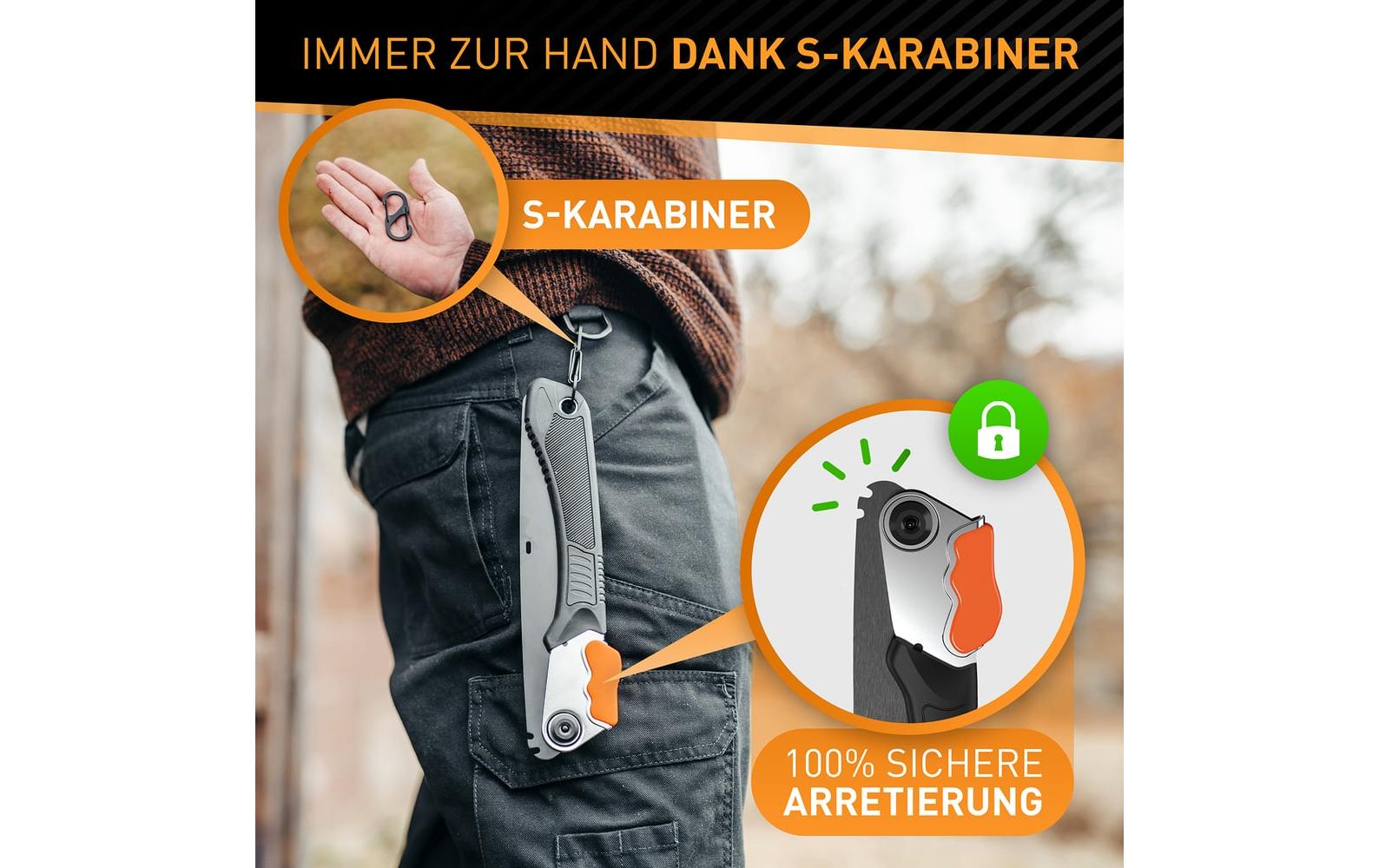 Hardtwerk Astsäge klappbar mit Saftey Lock 21 cm