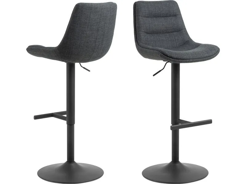 AC Design Barhocker Adisa 2 Stück, 47 x 95 cm, Dunkelgrau AC Design Barhocker Adisa 2 Stück, 47 x 95 cm, Dunkelgrau