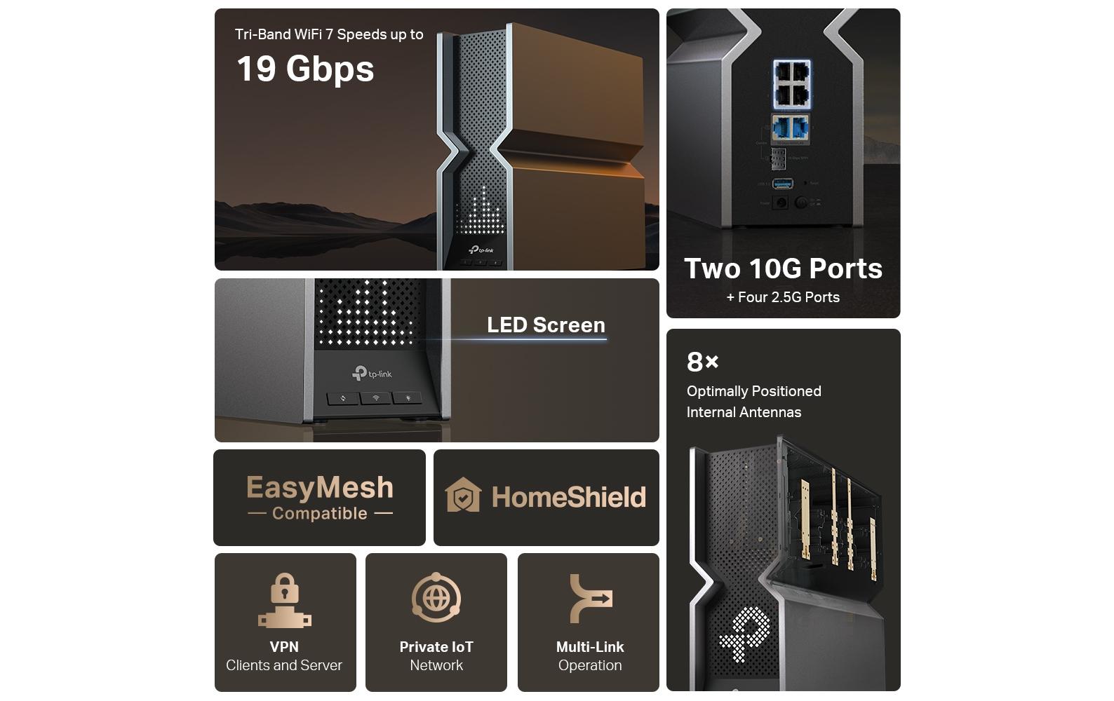 TP-Link Tri-Band WiFi Router Archer BE800 TP-Link Tri-Band WiFi Router Archer BE800