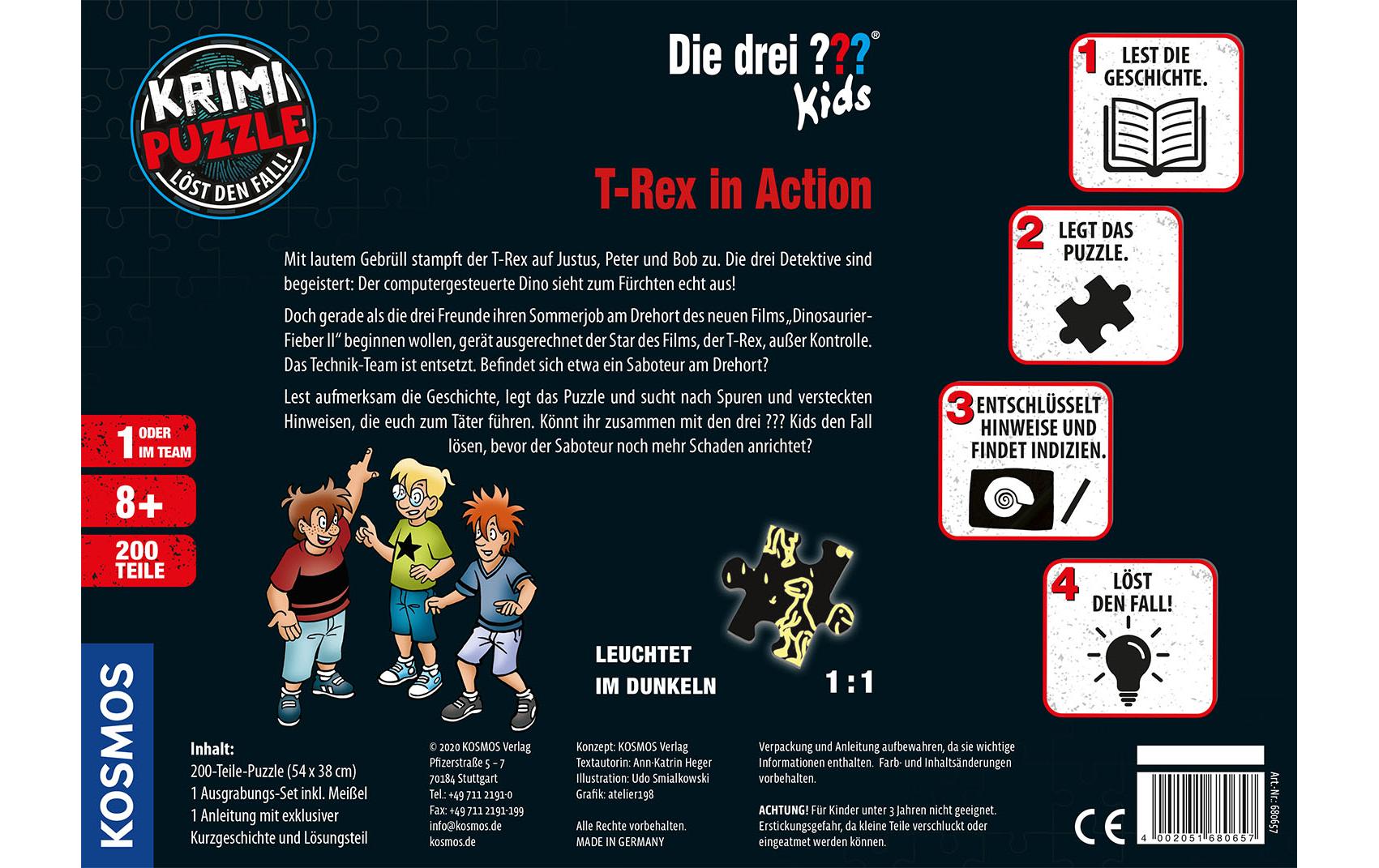 Kosmos Krimi-Puzzle Die drei??? T-Rex in Action Kosmos Krimi-Puzzle Die drei??? T-Rex in Action