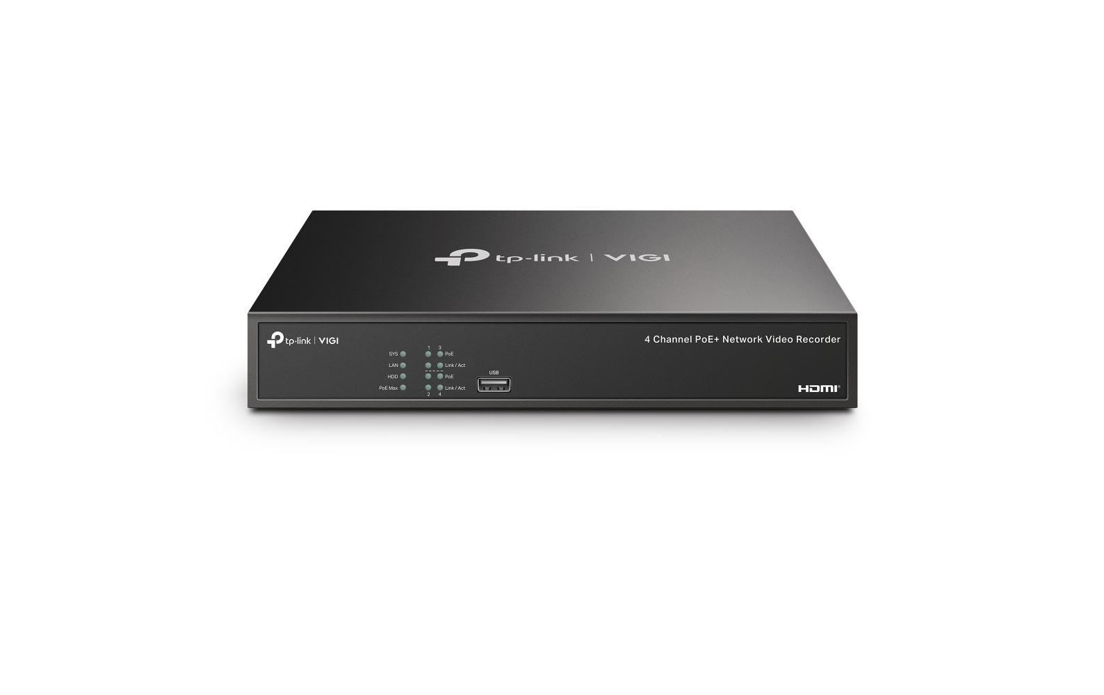 TP-Link Vigi Netzwerkrekorder VIGI NVR1004H-4P 0 TB, 4 Kanal TP-Link Vigi Netzwerkrekorder VIGI NVR1004H-4P 0 TB, 4 Kanal