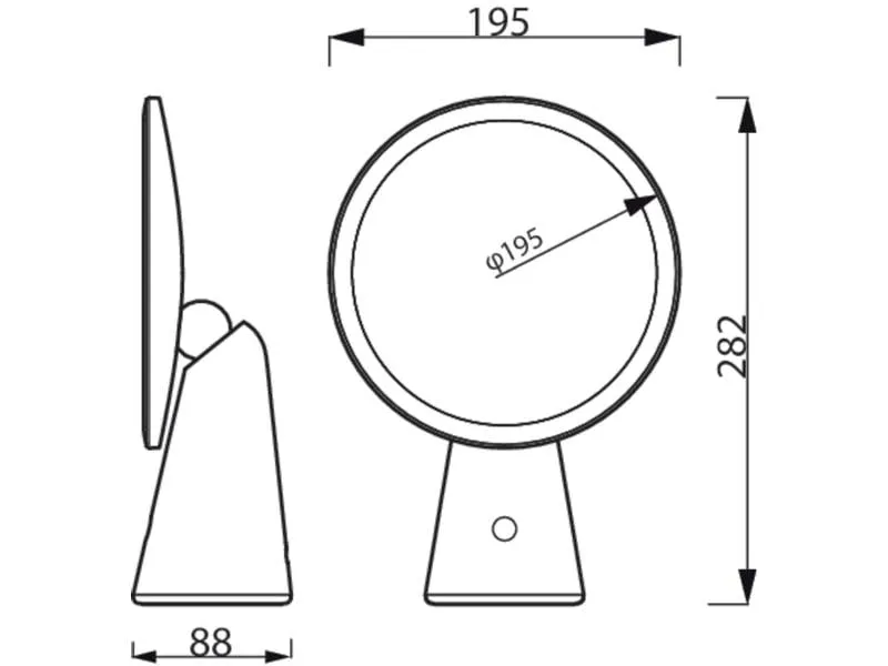 Philips Tischleuchte Mirror DSK205, 4.5W 30-50K Weiss Weiss Philips Tischleuchte Mirror DSK205, 4.5W 30-50K Weiss Weiss