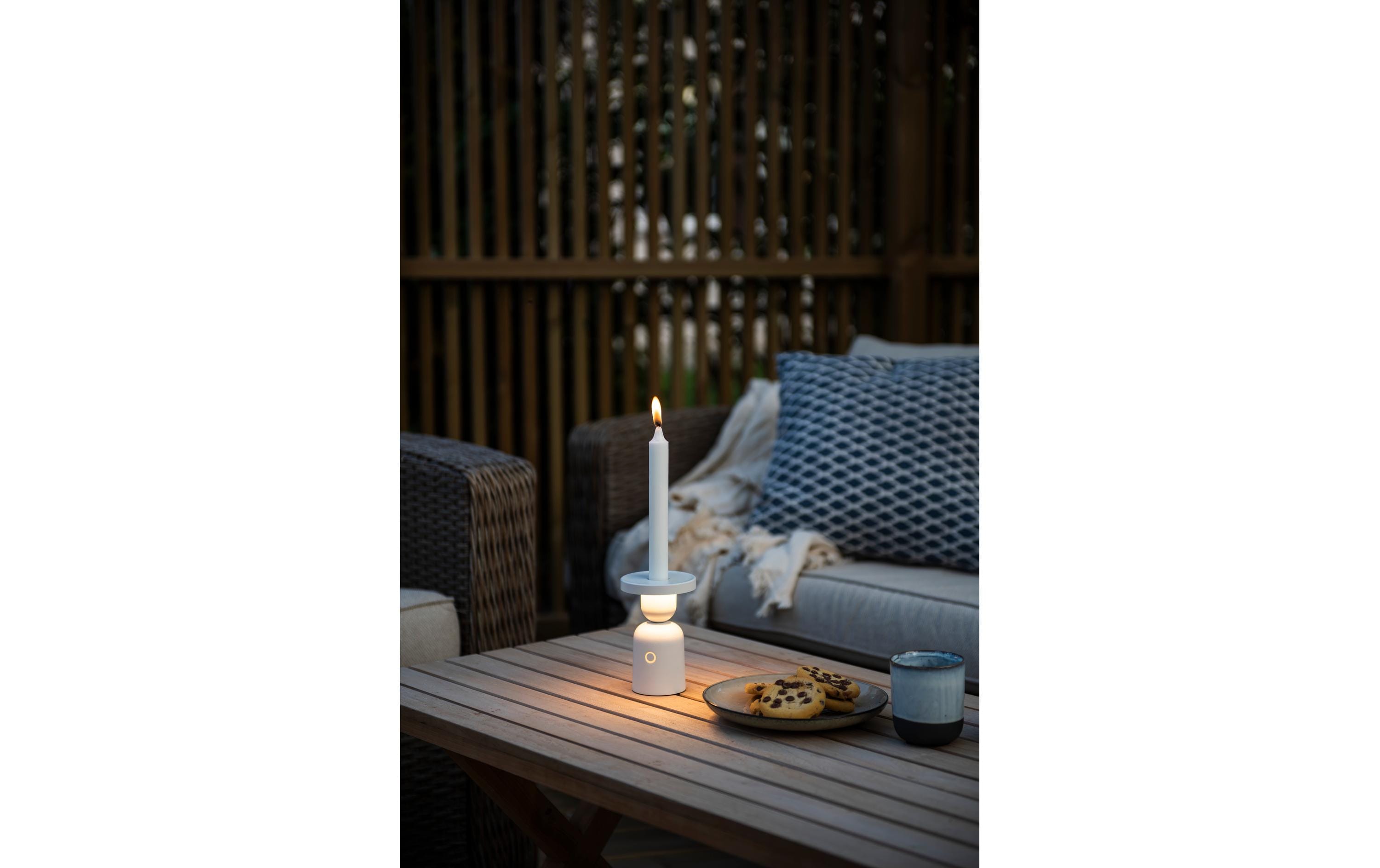 Konstsmide Nantes USB-Kerzenhalter - Weiss