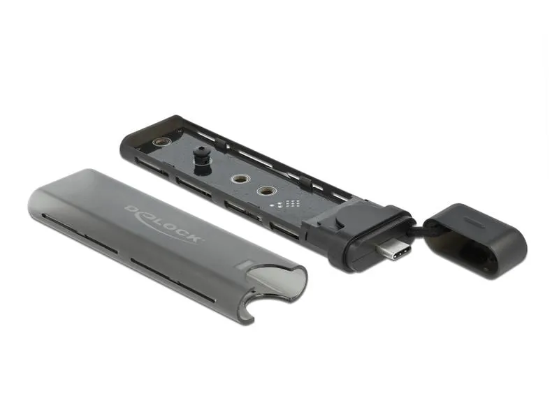Delock Externes Gehäuse USB-C, NVME&SATA M.2, bootfähig, 10Gbps M.2 Delock Externes Gehäuse USB-C, NVME&SATA M.2, bootfähig, 10Gbps M.2