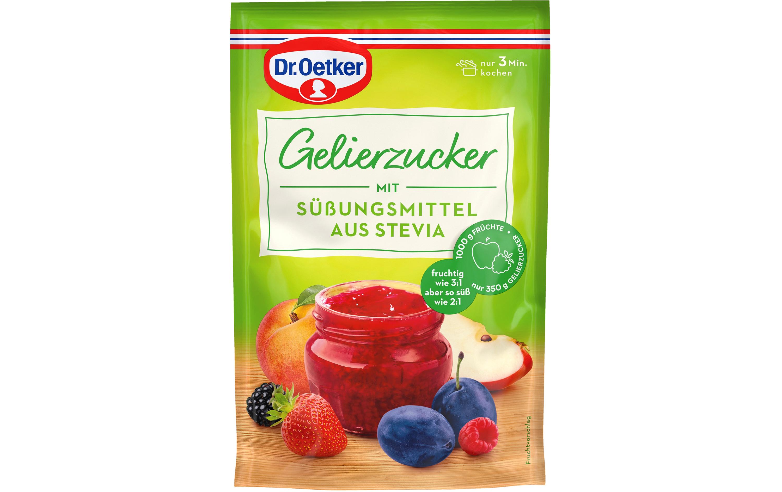 Dr.Oetker Gelierzucker mit Süssungsmittel aus Stevia 350 g
