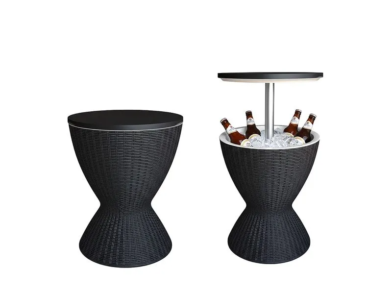 relaxdays Beistelltisch mit Kühlfunktion 30 L 48.5 x 82 cm, Schwarz relaxdays Beistelltisch mit Kühlfunktion 30 L 48.5 x 82 cm, Schwarz