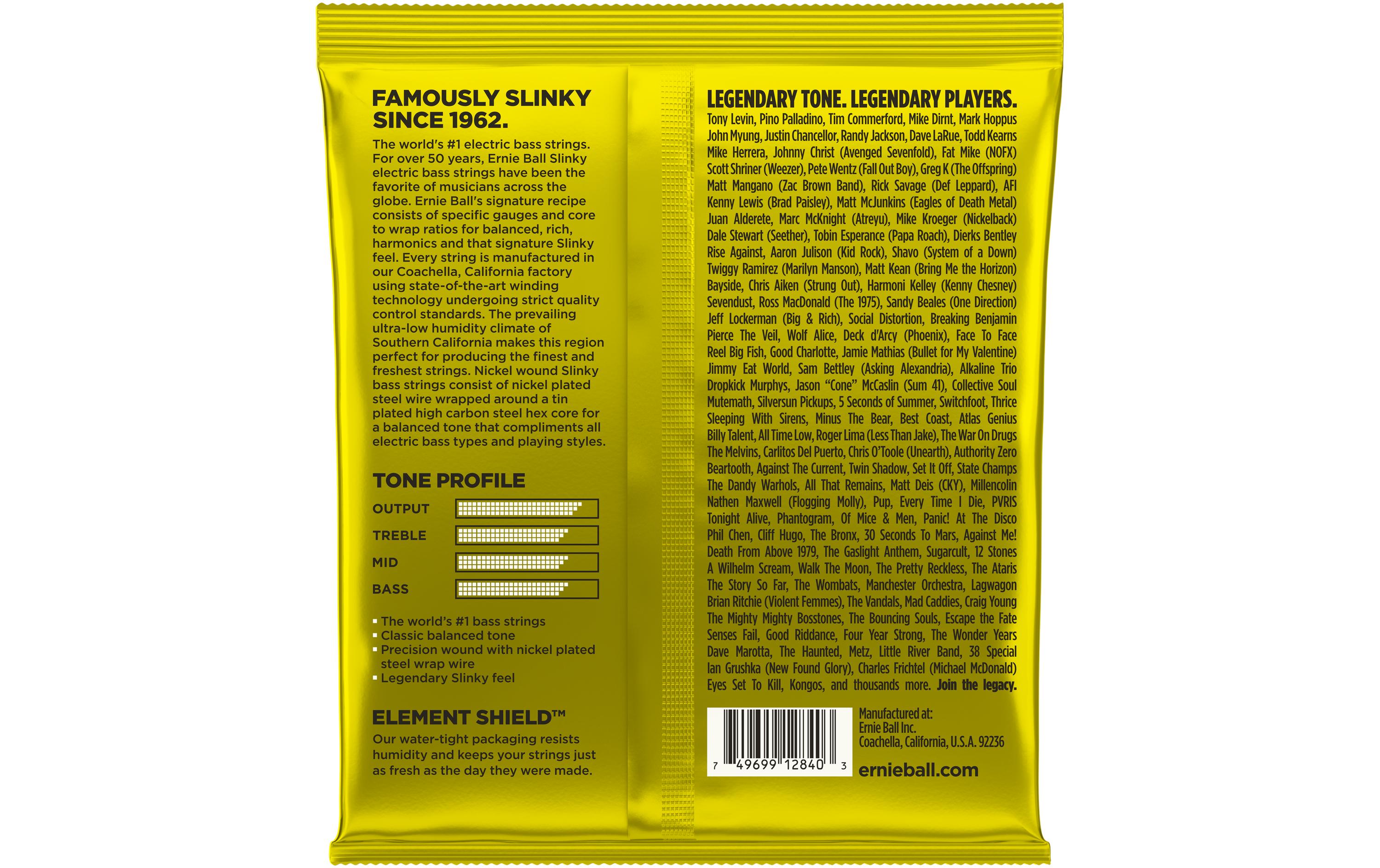 Ernie Ball Basssaiten 2840 Slinky Bass – Beefy 65-130