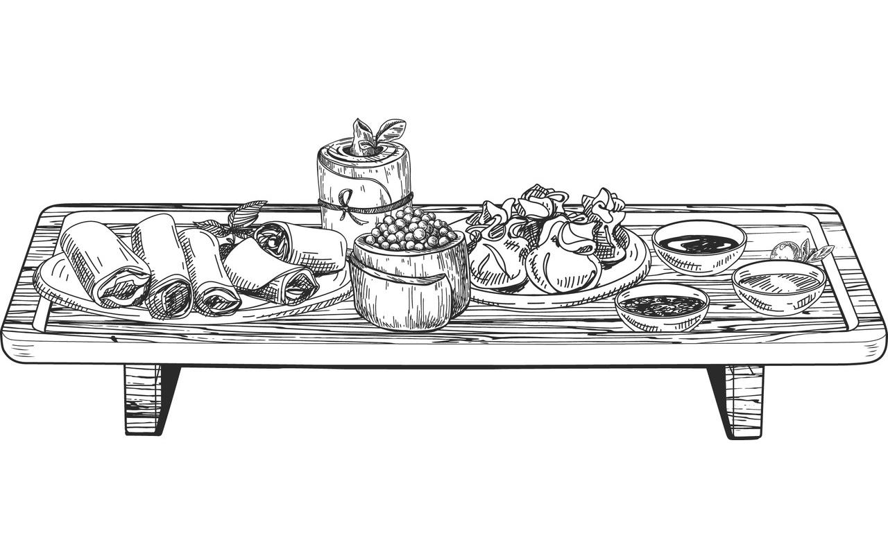 alpina Serviertablett Braun