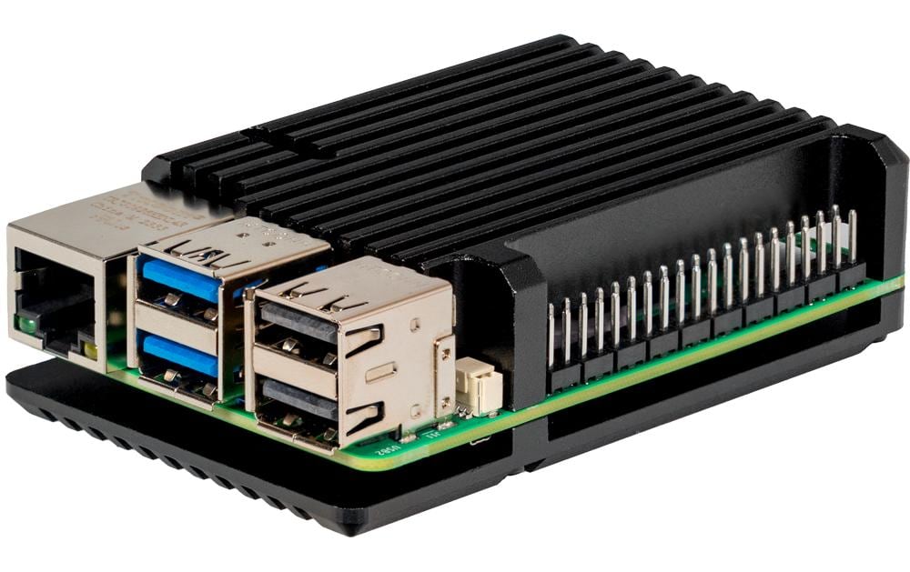 jOY-iT Aluminiumgehäuse mit Kühler Schwarz, Pi 5