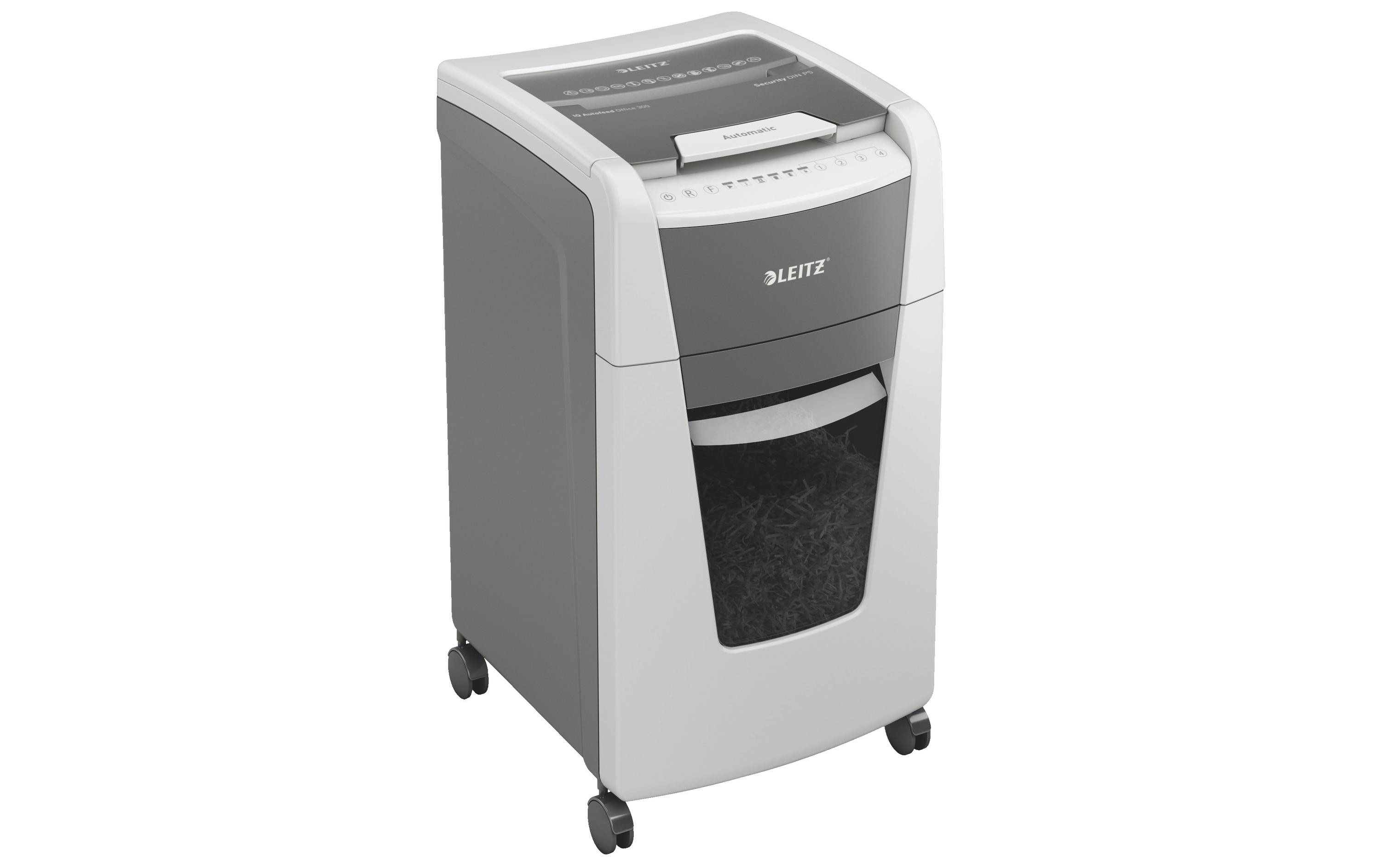Leitz Bürogeräte Aktenvernichter IQ Autofeed Office 300, P-5, 300 Blatt