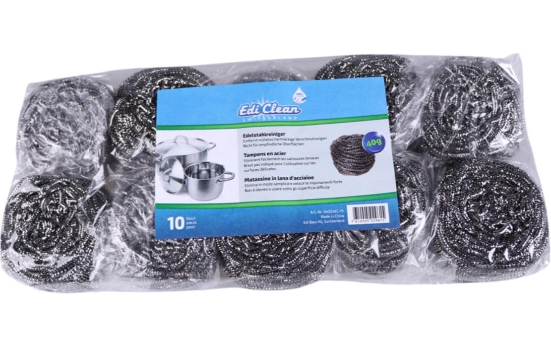 Edi Baur Stahlschwamm 10 Stück, 40 gr