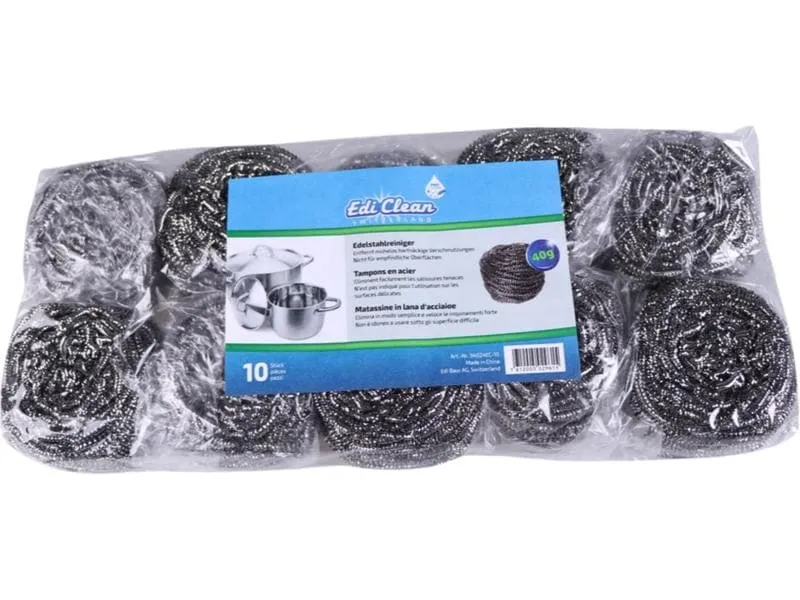 Edi Baur Stahlschwamm 10 Stück, 40 gr