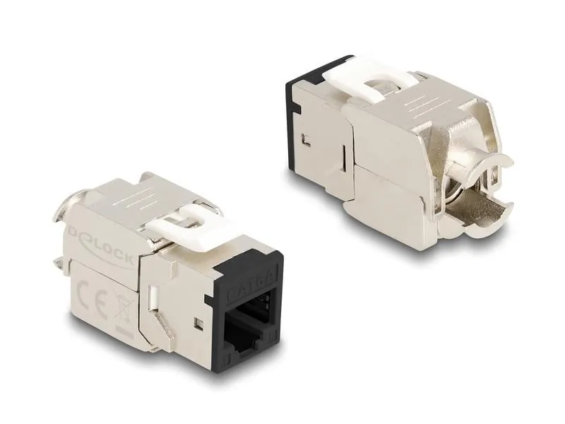 Delock Keystone-Modul RJ45 zu LSA Cat.6A Schwarz, 10 Stück Delock Keystone-Modul RJ45 zu LSA Cat.6A Schwarz, 10 Stück