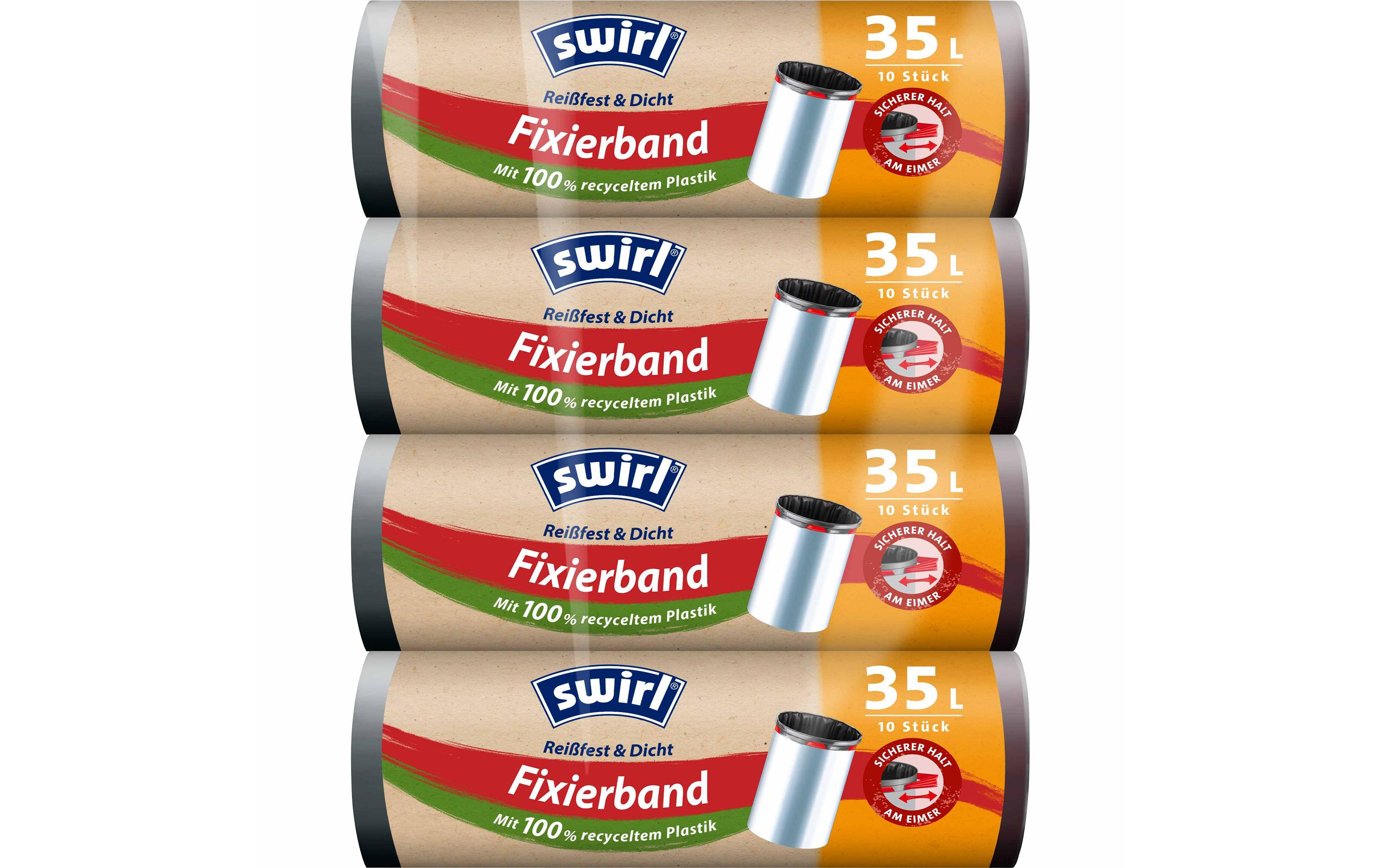 Swirl Müllbeutel Fixierband 35 l, 10 Stück