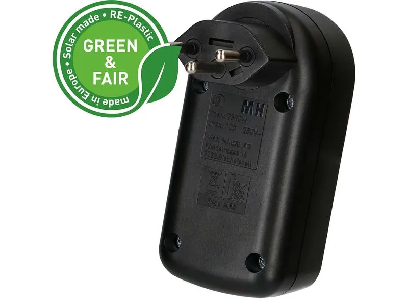Max Hauri Abzweigstecker ADAPT 2x Typ 13 drehbar Green+Fair Max Hauri Abzweigstecker ADAPT 2x Typ 13 drehbar Green+Fair