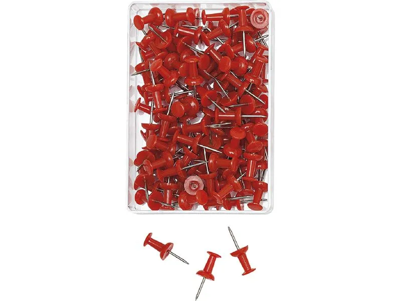 WEDO Reissnägel 9 mm Rot, 100 Stück WEDO Reissnägel 9 mm Rot, 100 Stück