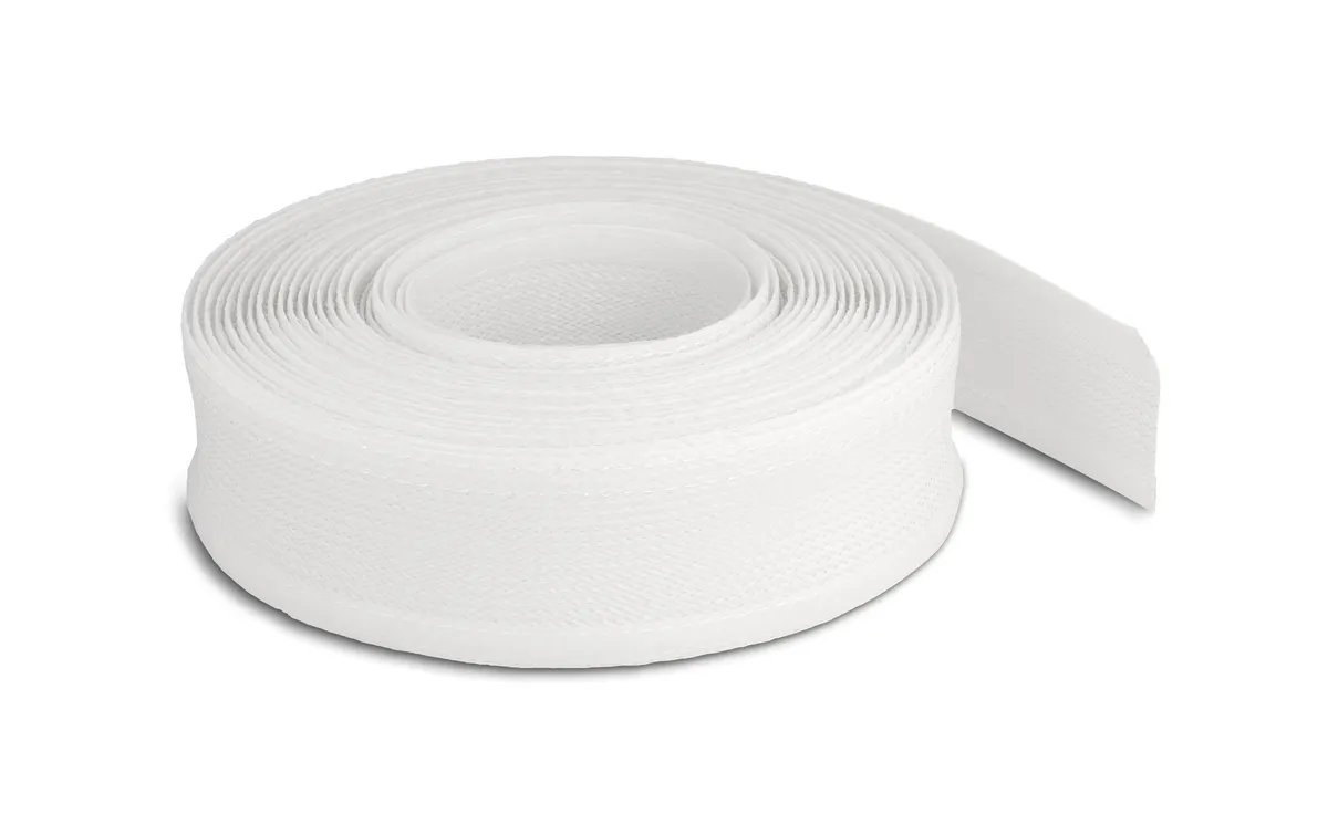 Delock Geflechtschlauch mit Klettverschluss 10 m x 19 mm Weiss Delock Geflechtschlauch mit Klettverschluss 10 m x 19 mm Weiss