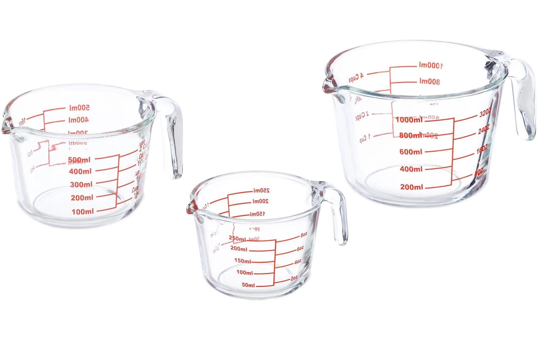 relaxdays Messbecher 3 Stück