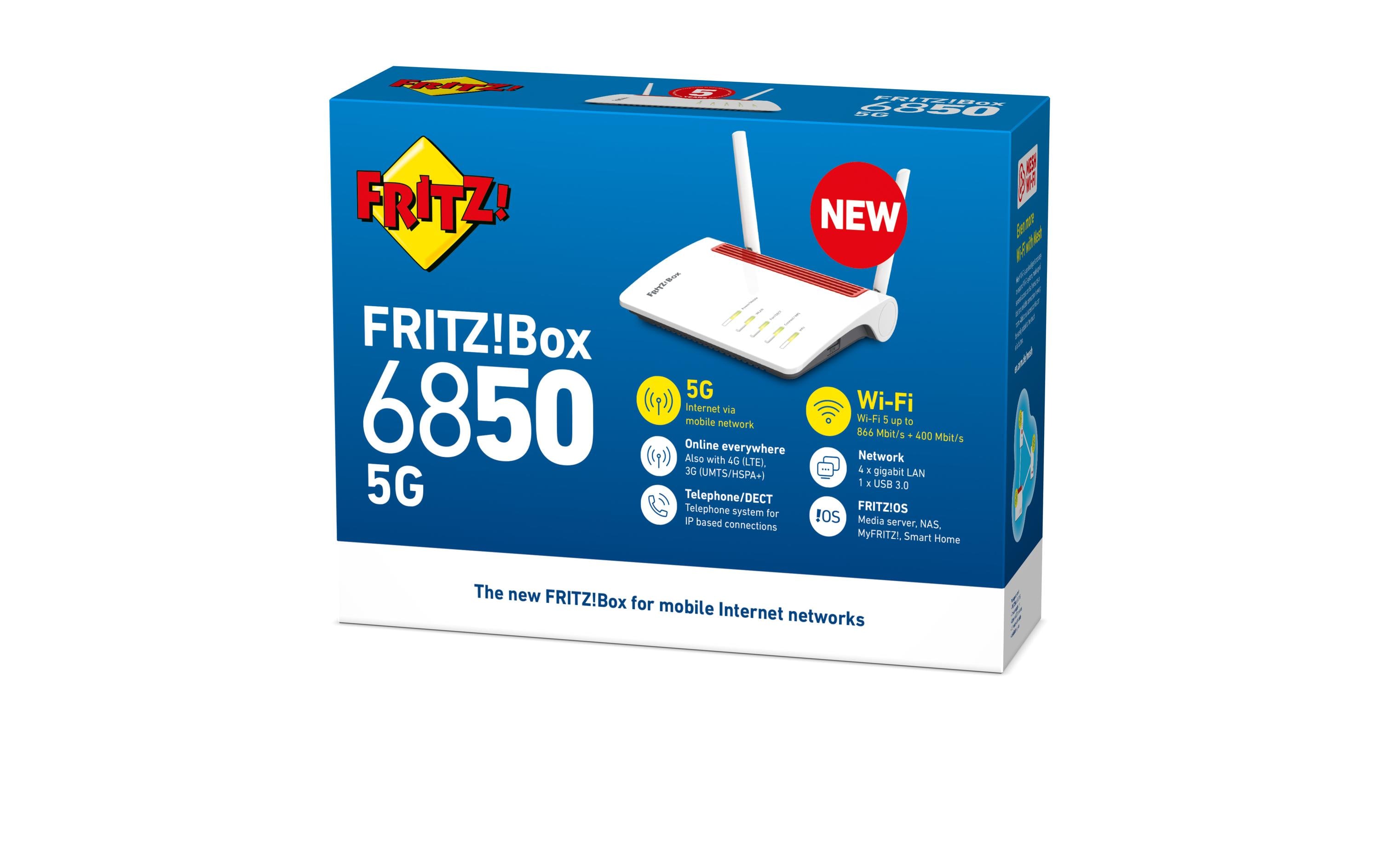 AVM 5G-Router FRITZ!Box 6850 5G International AVM 5G-Router FRITZ!Box 6850 5G International