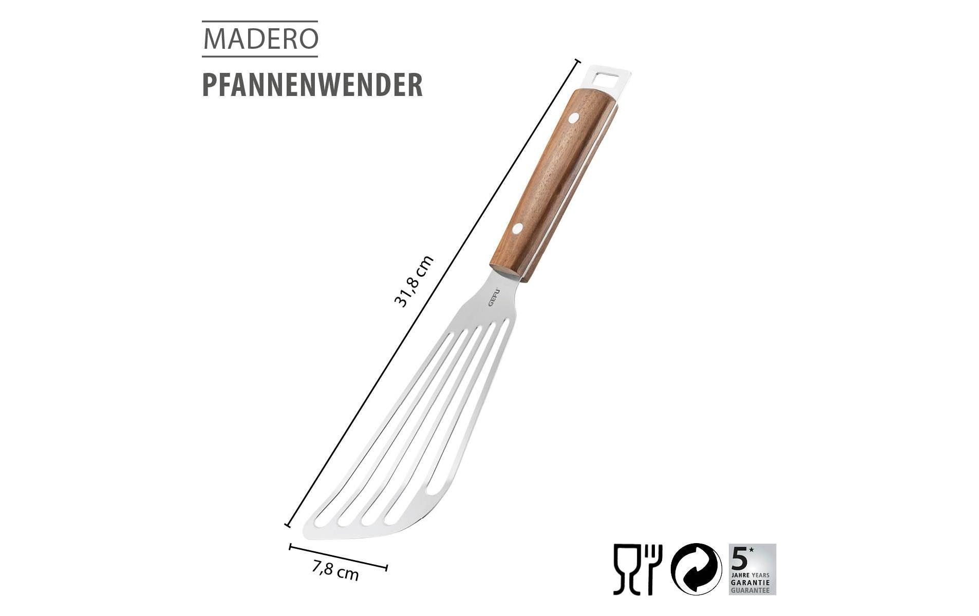 GEFU Pfannenwender Madero 31.8 cm, Silber/Braun