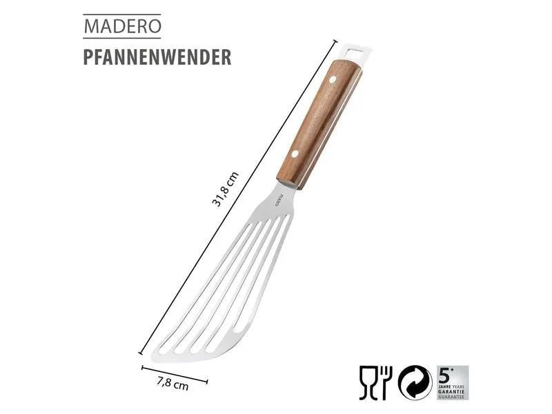 GEFU Pfannenwender Madero 31.8 cm, Silber/Braun GEFU Pfannenwender Madero 31.8 cm, Silber/Braun